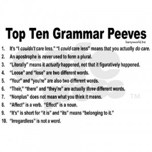 Grammar Peeves